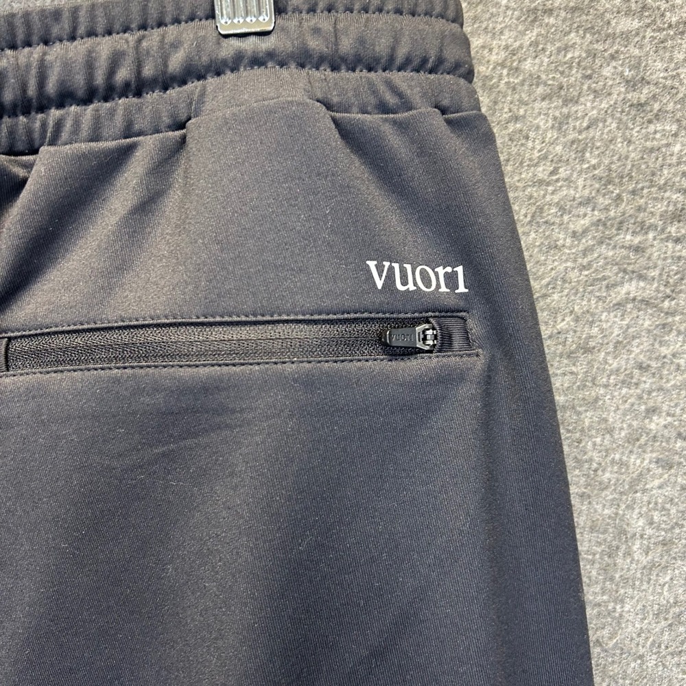 Vuori Sunday Performance Joggers Mens Large Black V416 Tapered Sweatpants Zip - Picture 7 of 8
